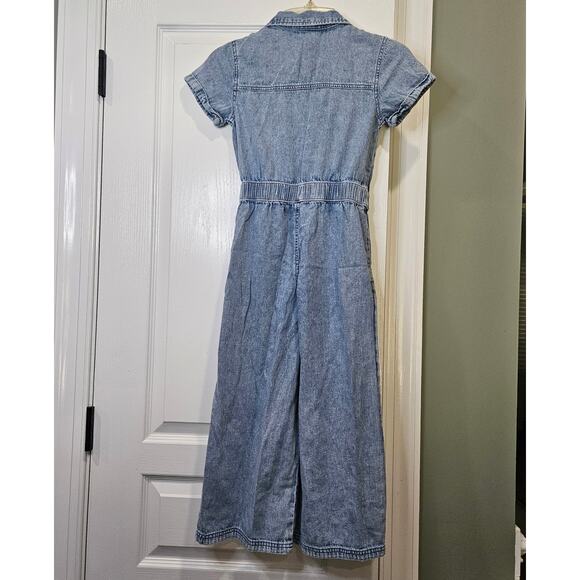 Cat & Jack Girl's Size M (8) Denim Jumpsuit - Picture 4 of 4